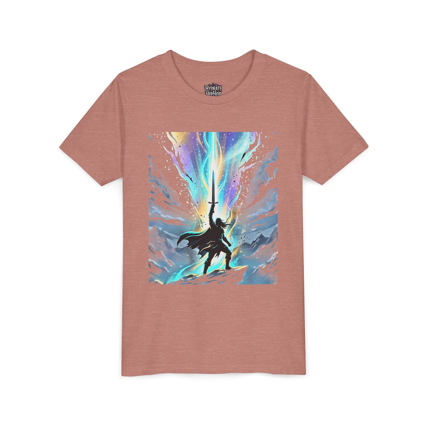 Youth Tee — Guardian of Light Fantasy Sword Graphic