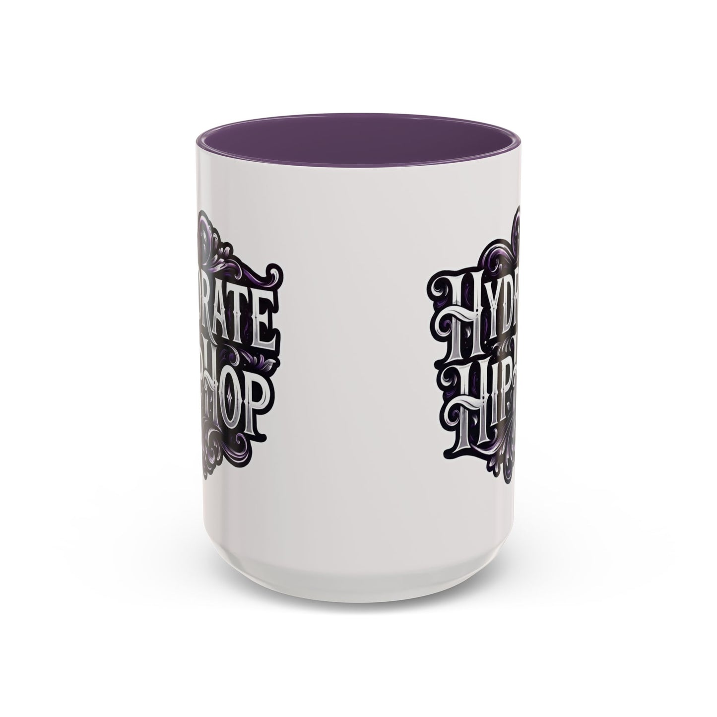 Hydrate Hip Hop Accent Coffee Mug – Retro Script Beverage Cup (11/15oz)