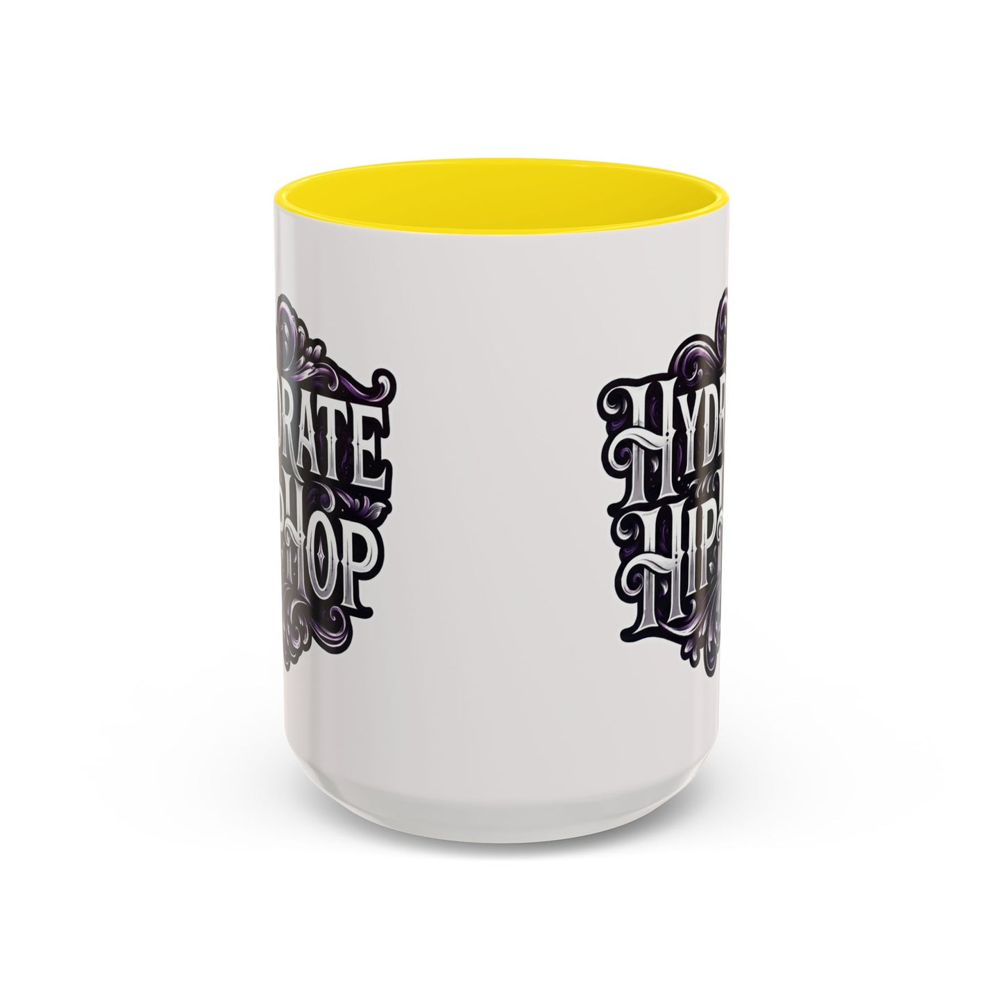 Hydrate Hip Hop Accent Coffee Mug – Retro Script Beverage Cup (11/15oz)