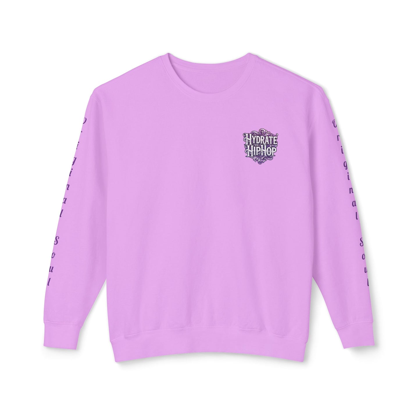 Hydrate Hip Hop Crewneck Sweatshirt — Retro Script Logo Pullover