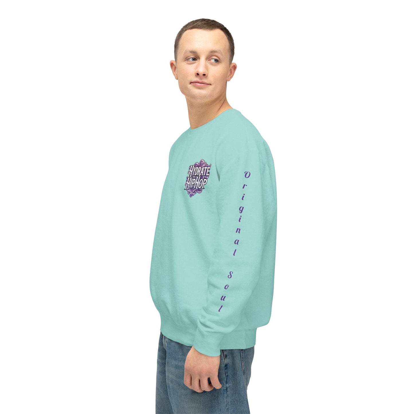 Hydrate Hip Hop Crewneck Sweatshirt — Retro Script Logo Pullover