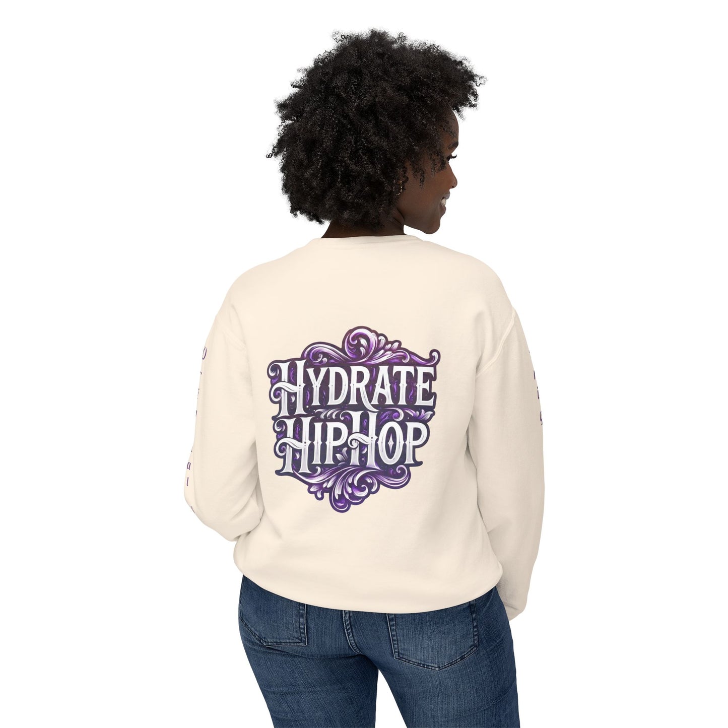 Hydrate Hip Hop Crewneck Sweatshirt — Retro Script Logo Pullover
