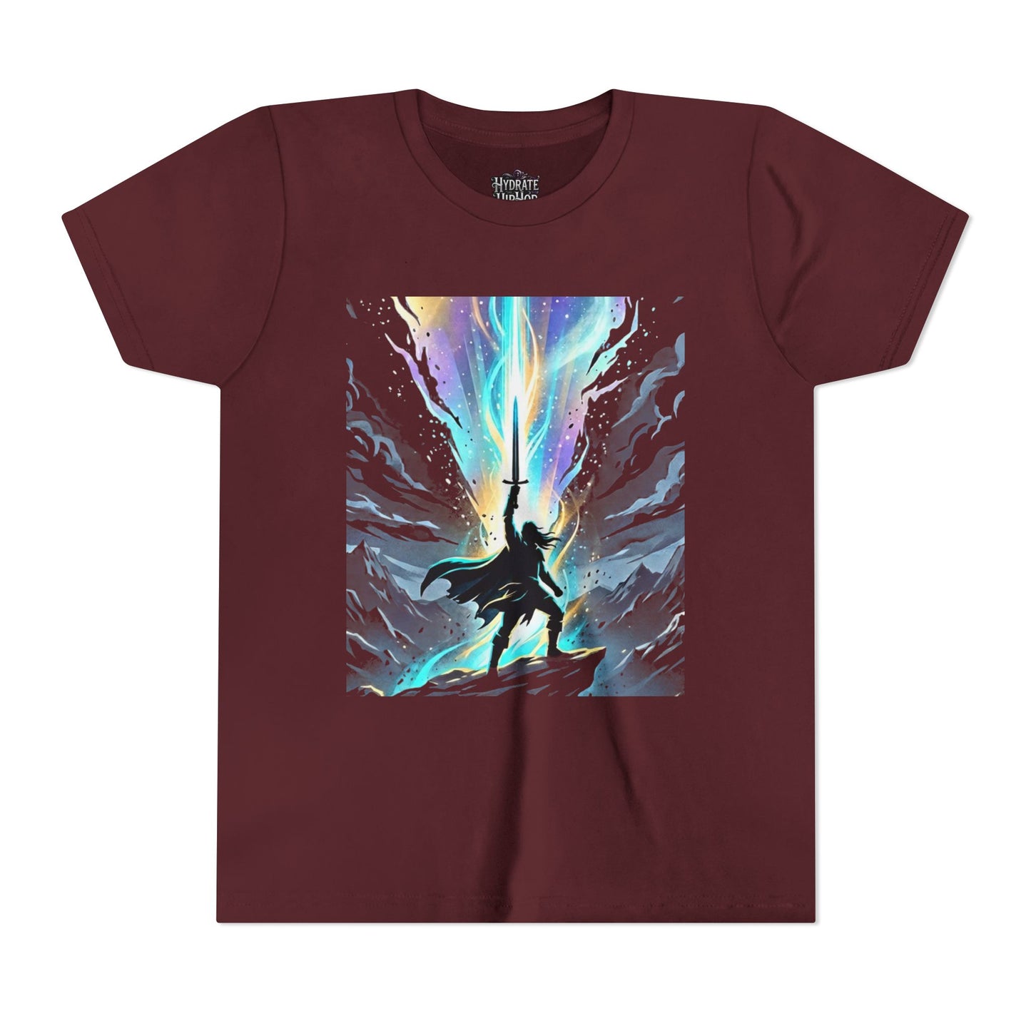 Youth Tee — Guardian of Light Fantasy Sword Graphic