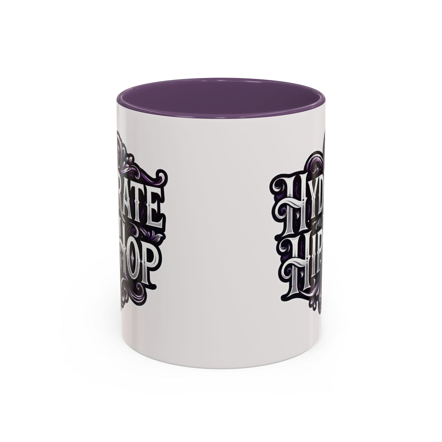 Hydrate Hip Hop Accent Coffee Mug – Retro Script Beverage Cup (11/15oz)