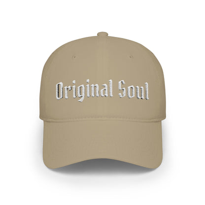 Original Soul Embroidered Baseball Cap — Retro Gothic Script Low-Profile Hat