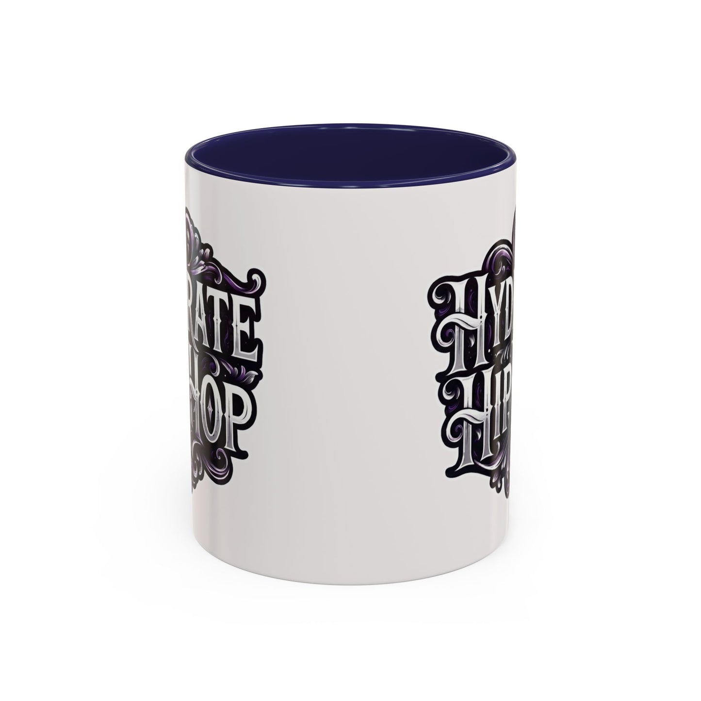 Hydrate Hip Hop Accent Coffee Mug – Retro Script Beverage Cup (11/15oz)
