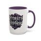Hydrate Hip Hop Accent Coffee Mug – Retro Script Beverage Cup (11/15oz)