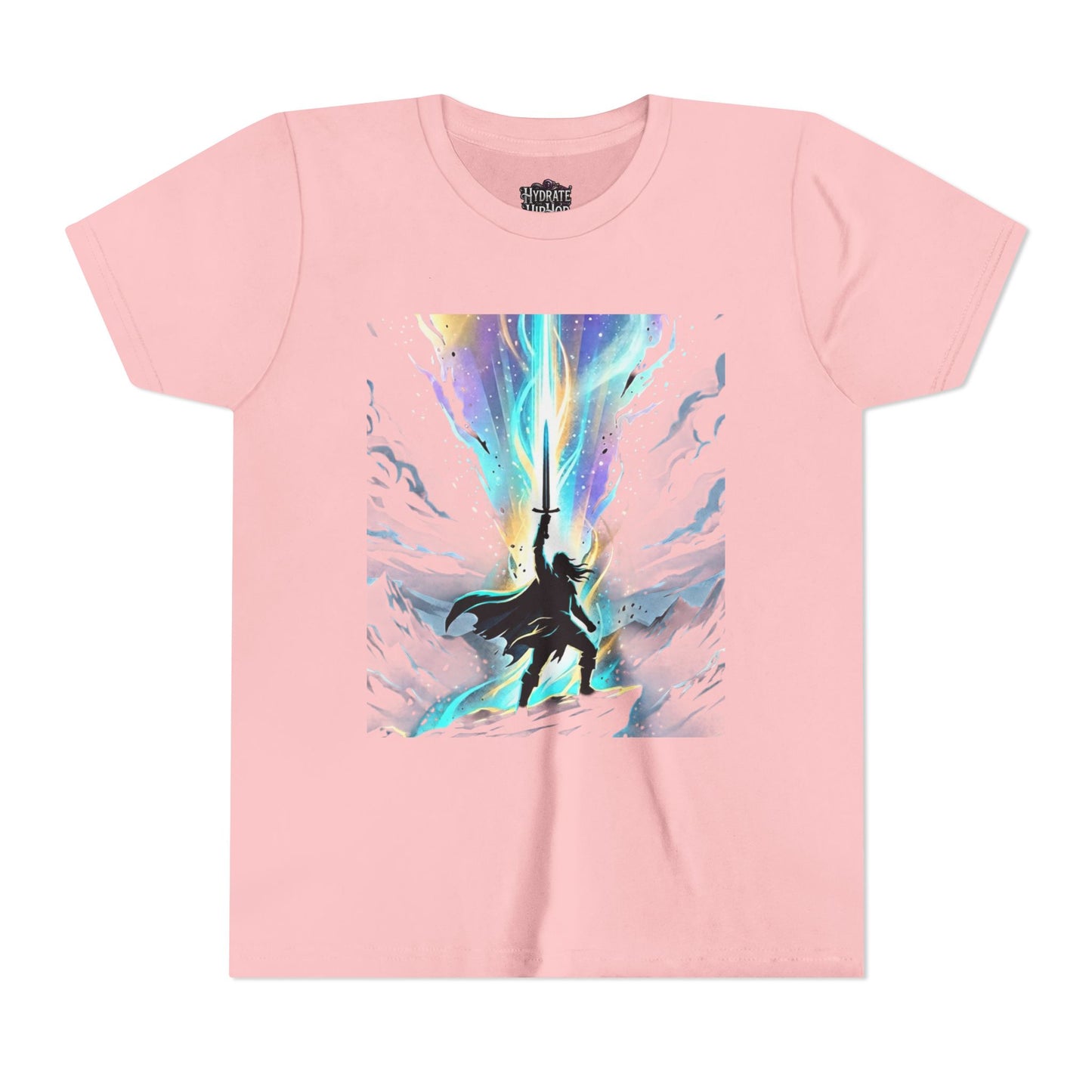 Youth Tee — Guardian of Light Fantasy Sword Graphic