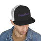 Original Soul Trucker Cap — Embroidered Purple Script Mesh Snapback