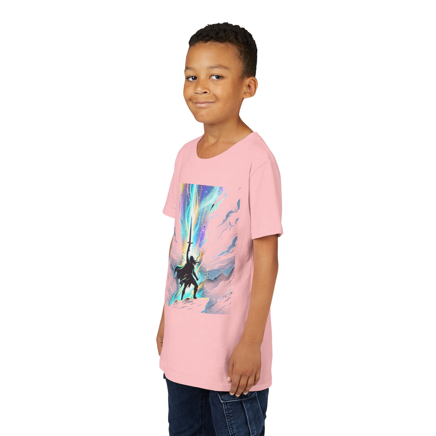 Youth Tee — Guardian of Light Fantasy Sword Graphic