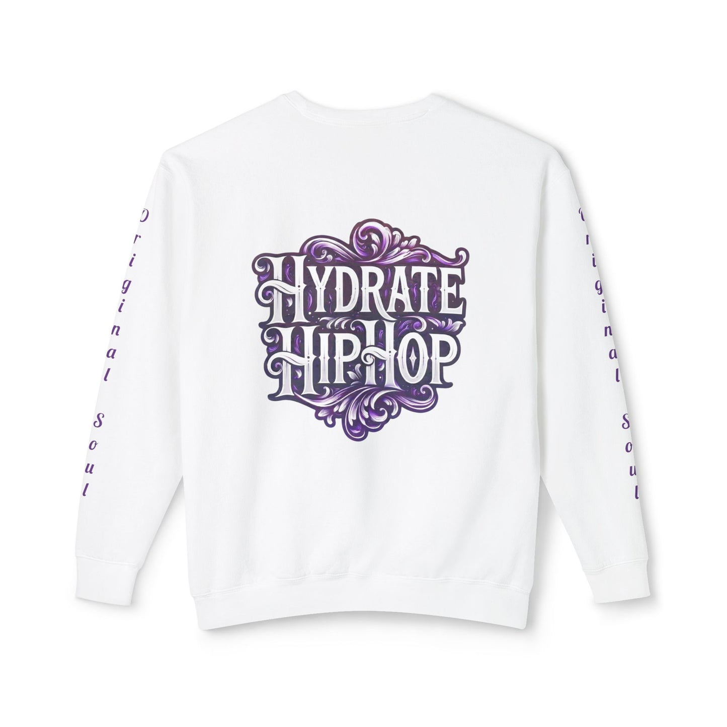 Hydrate Hip Hop Crewneck Sweatshirt — Retro Script Logo Pullover