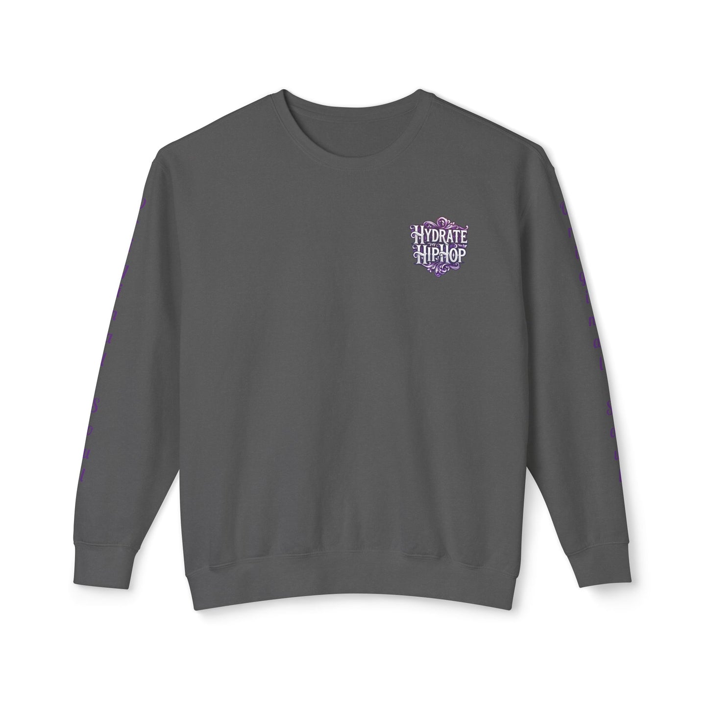 Hydrate Hip Hop Crewneck Sweatshirt — Retro Script Logo Pullover