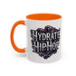 Hydrate Hip Hop Accent Coffee Mug – Retro Script Beverage Cup (11/15oz)
