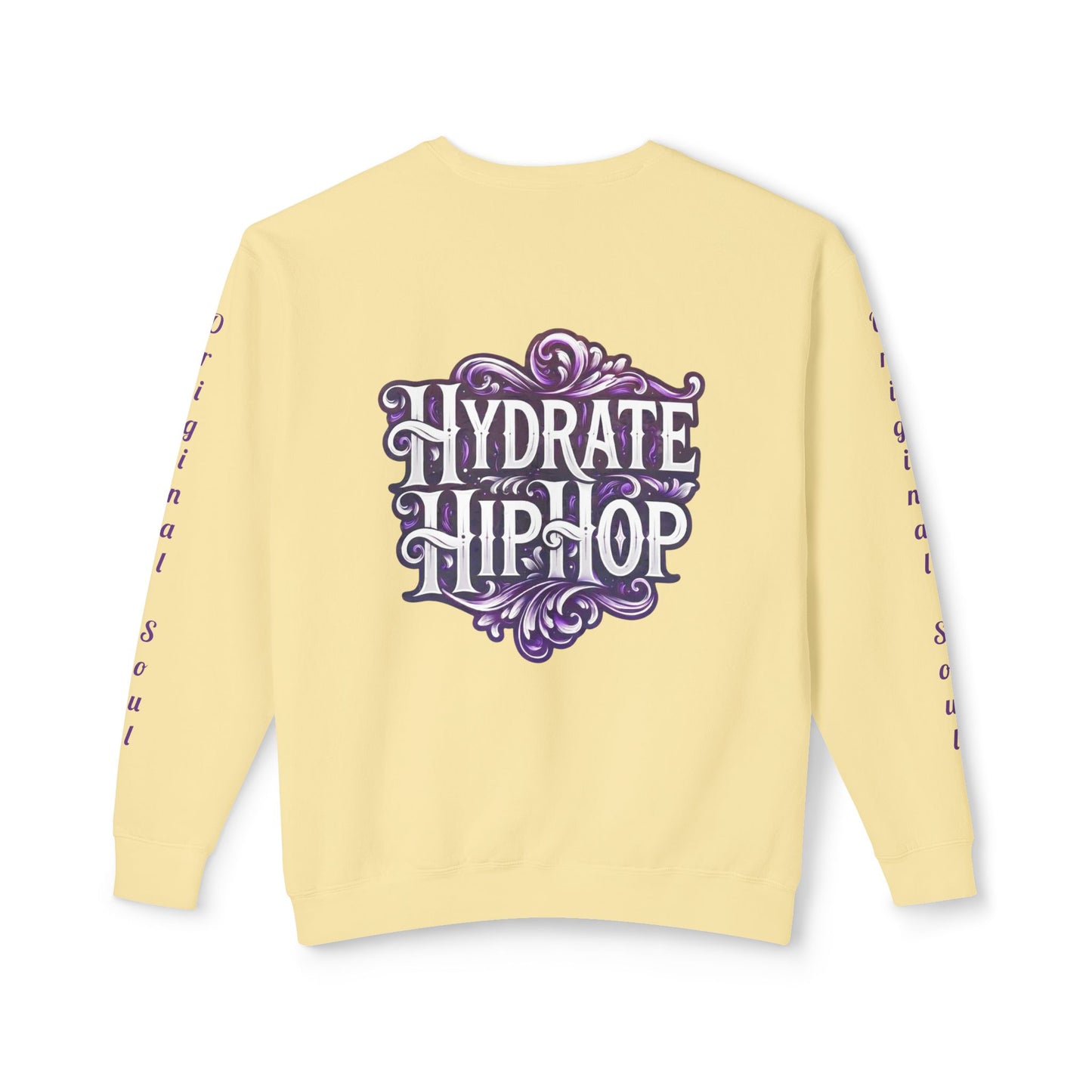 Hydrate Hip Hop Crewneck Sweatshirt — Retro Script Logo Pullover