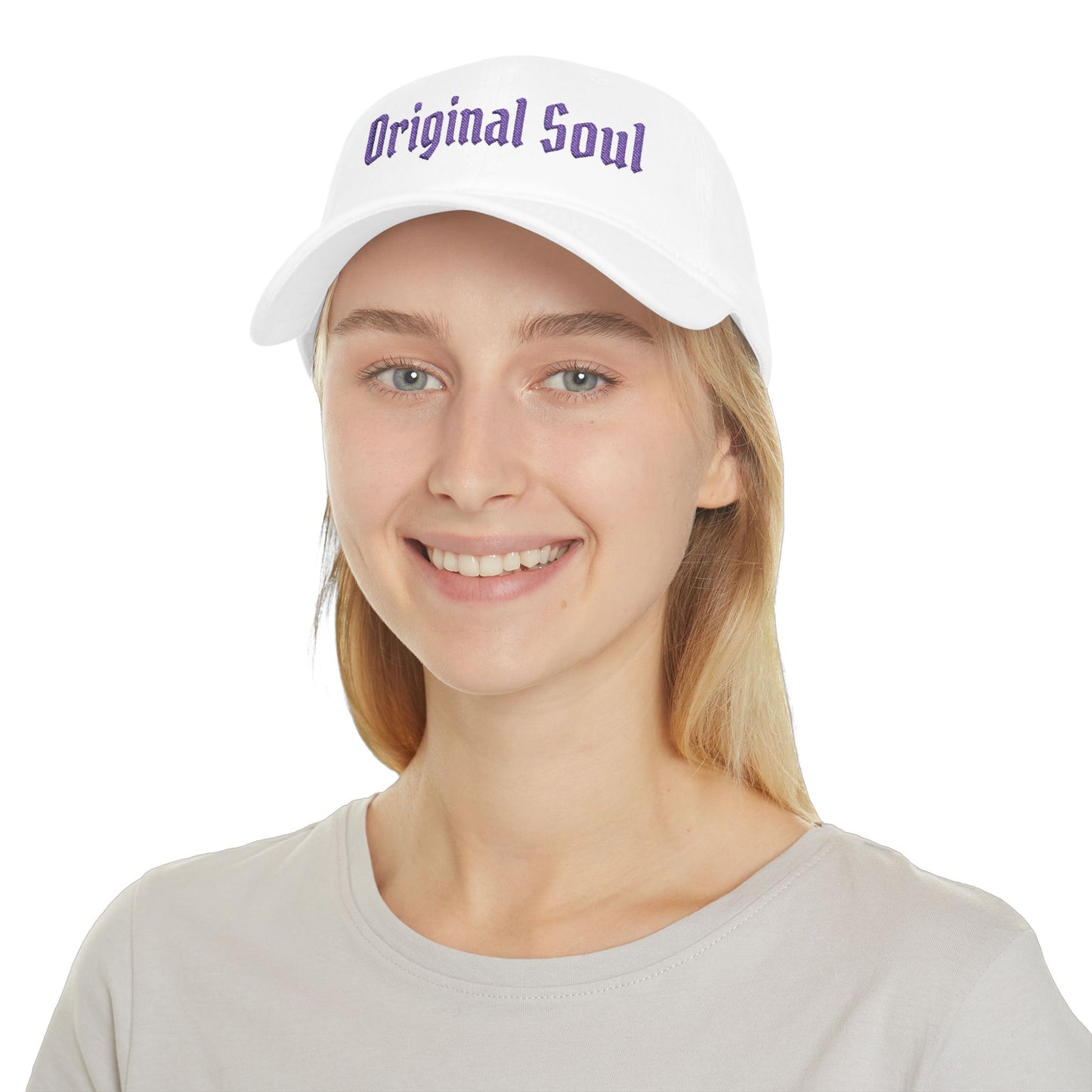 Original Soul Low Profile Baseball Cap — Retro Script Embroidered Hat