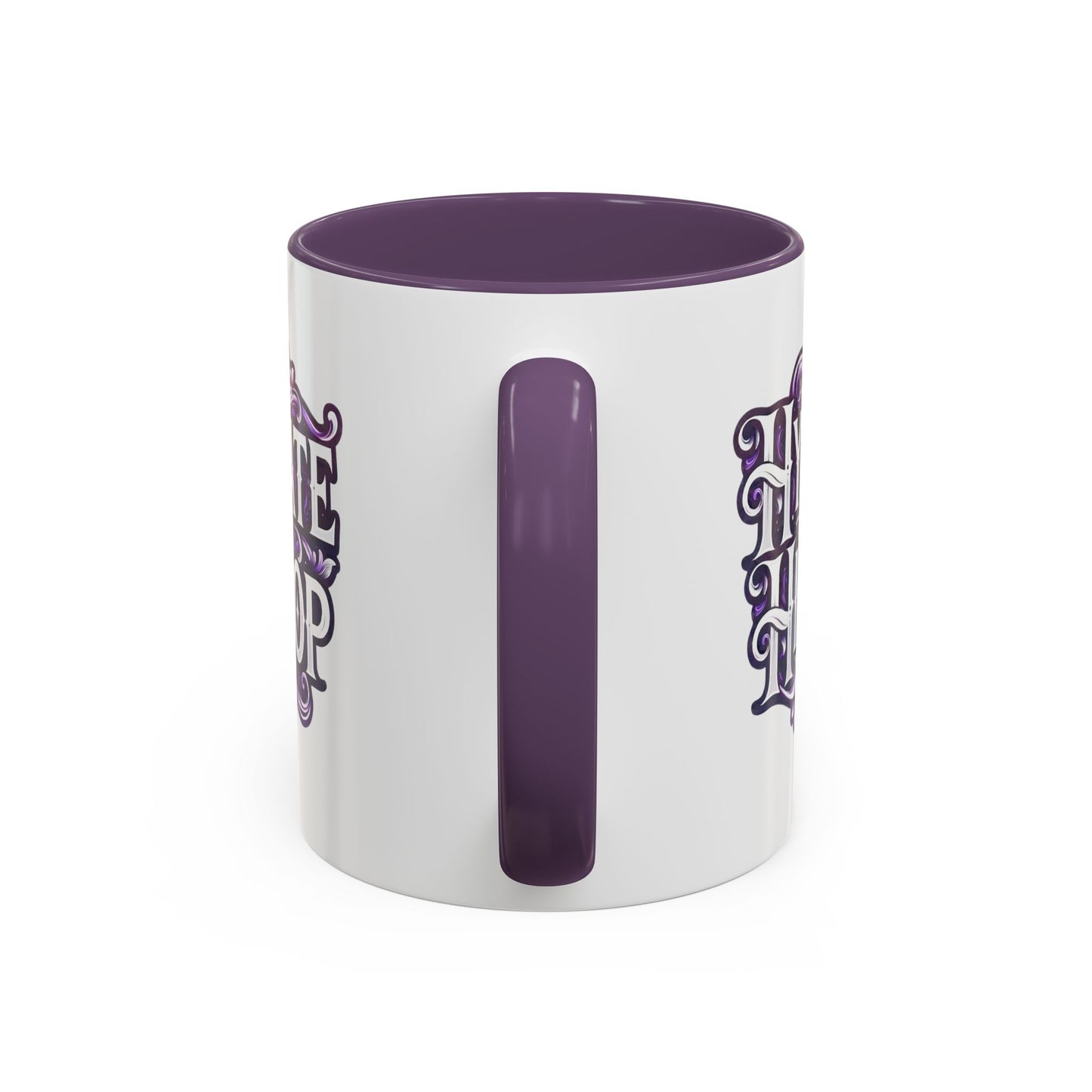 Hydrate Hip Hop Accent Coffee Mug — Purple Typography Tea & Coffee Cup (11/15oz)