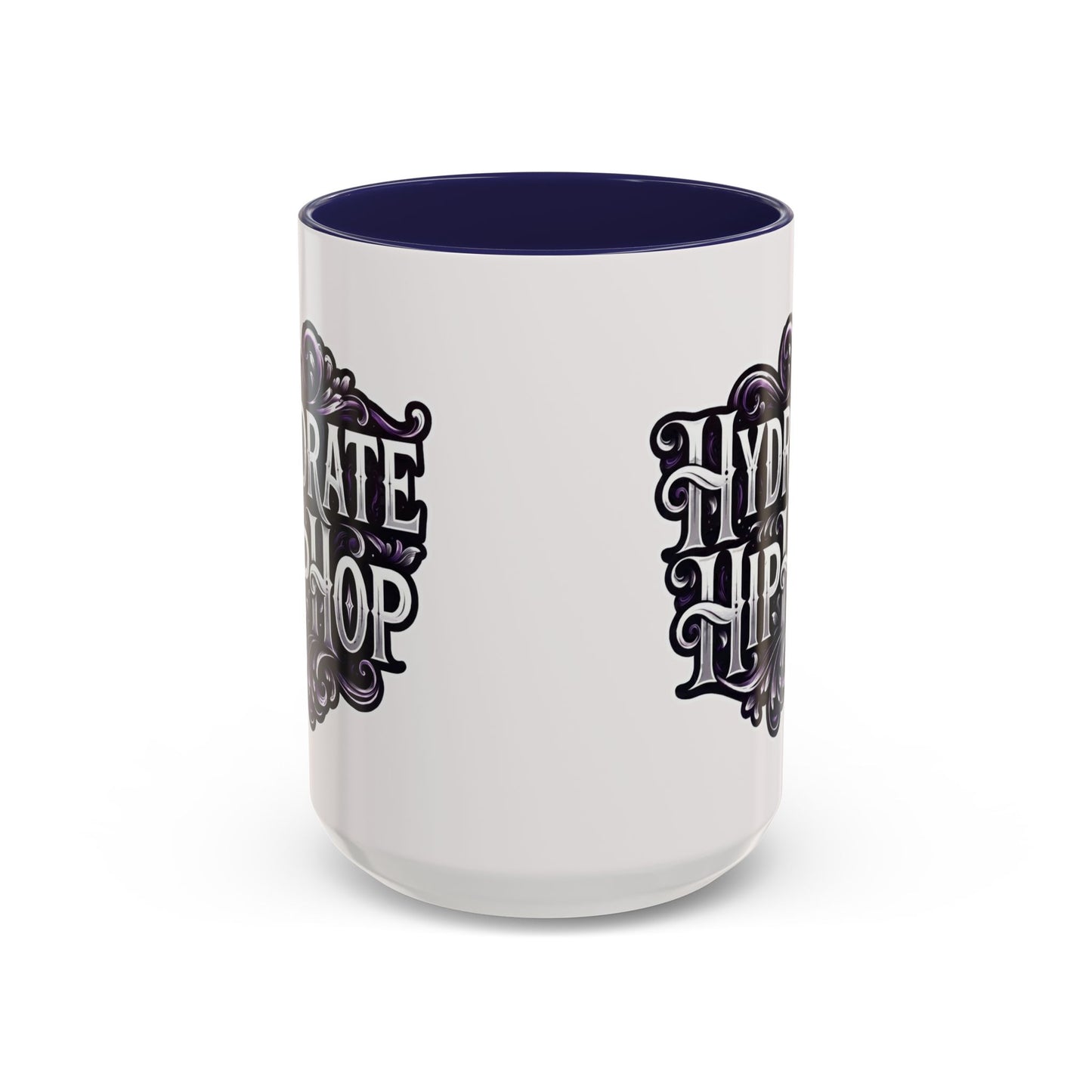 Hydrate Hip Hop Accent Coffee Mug – Retro Script Beverage Cup (11/15oz)