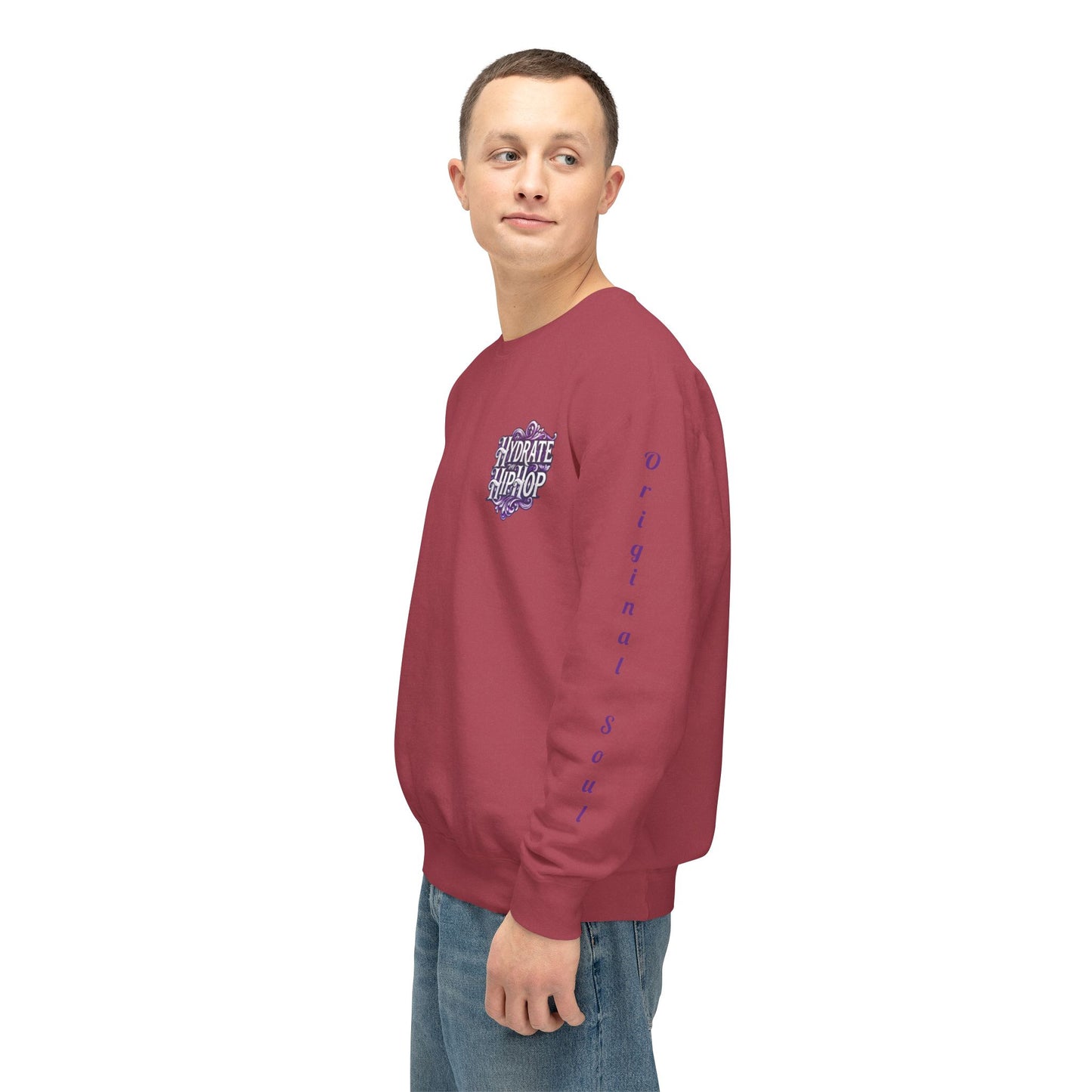 Hydrate Hip Hop Crewneck Sweatshirt — Retro Script Logo Pullover