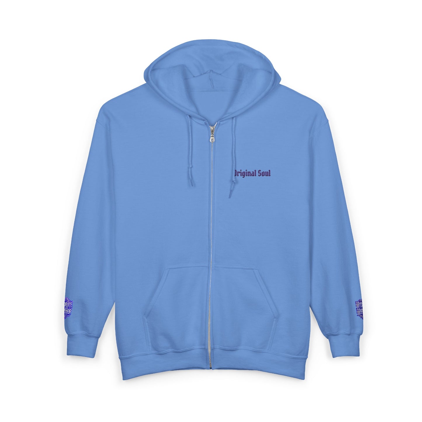 Original Soul Zip Hoodie — Minimal Embroidered Full-Zip Sweatshirt