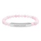 Custom Engraved Natural Stone Bar Bracelet — Personalized Stretch Beaded Bracelet