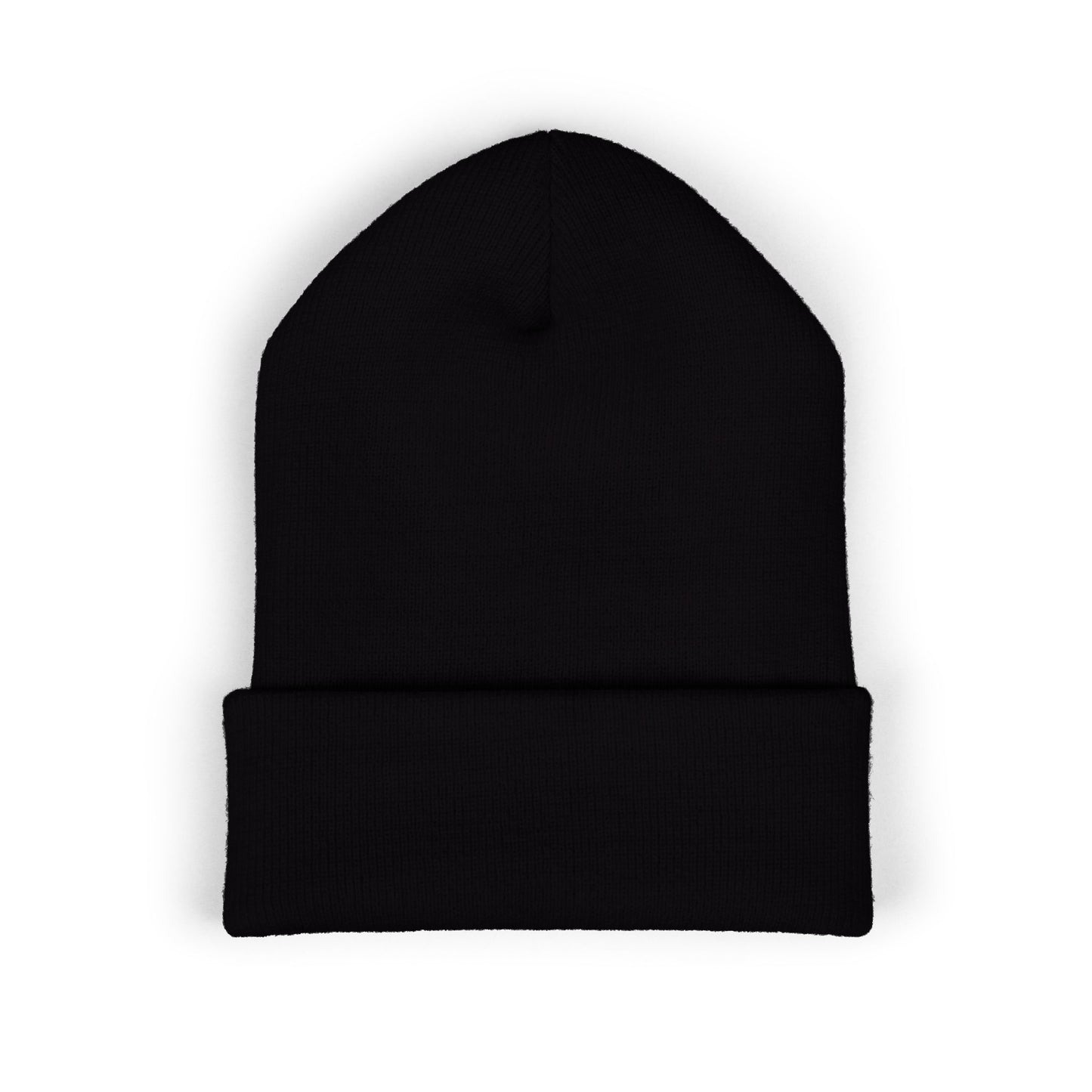P.S.Y.C. Embroidered Cuffed Beanie — Purple Lettering Winter Hat