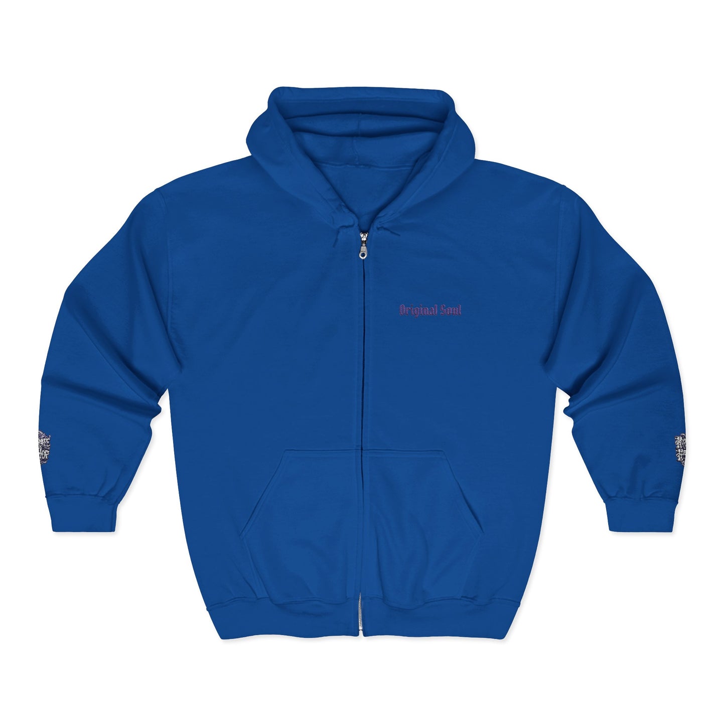 Original Soul Zip Hoodie — Minimal Embroidered Full-Zip Sweatshirt