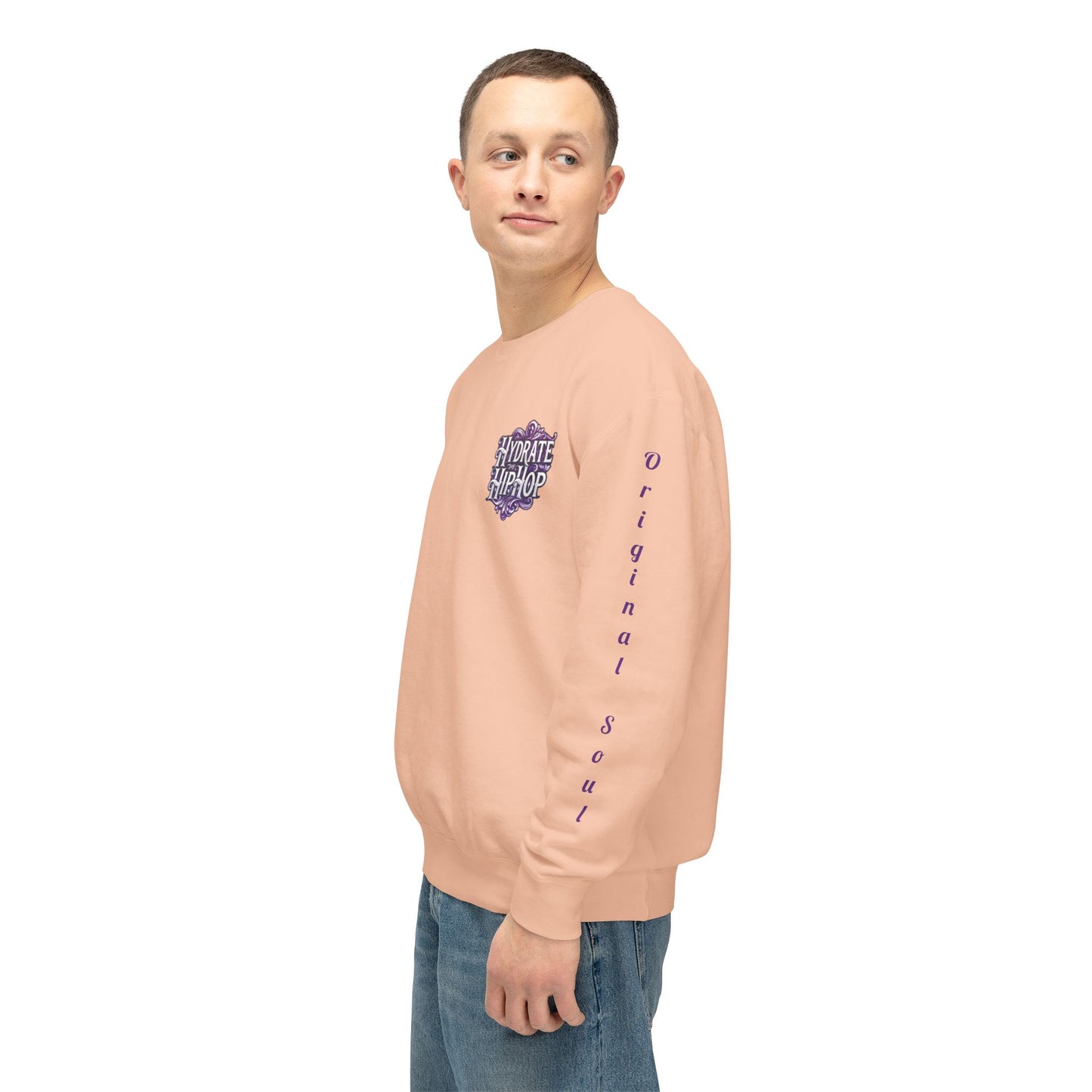 Hydrate Hip Hop Crewneck Sweatshirt — Retro Script Logo Pullover