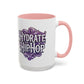 Hydrate Hip Hop Accent Coffee Mug — Purple Typography Tea & Coffee Cup (11/15oz)