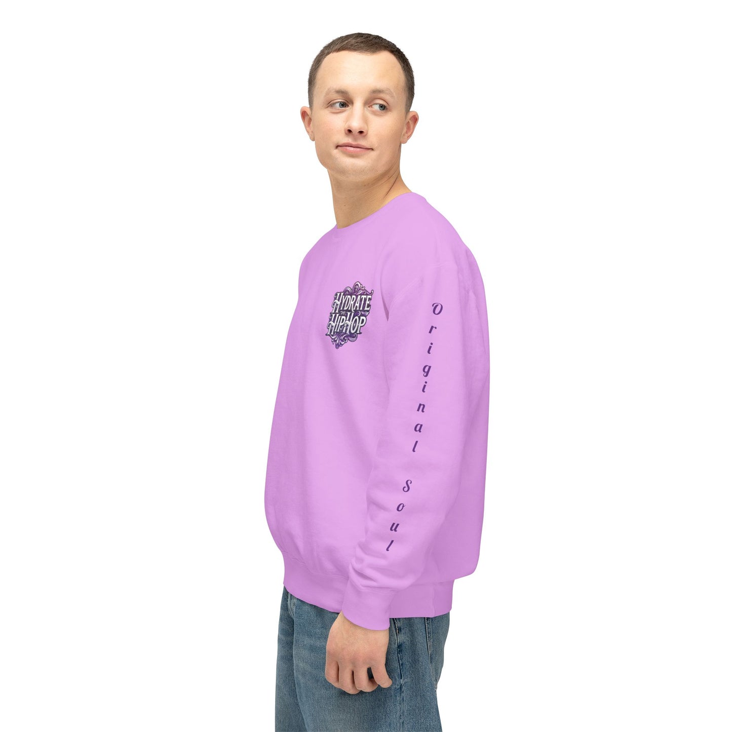 Hydrate Hip Hop Crewneck Sweatshirt — Retro Script Logo Pullover