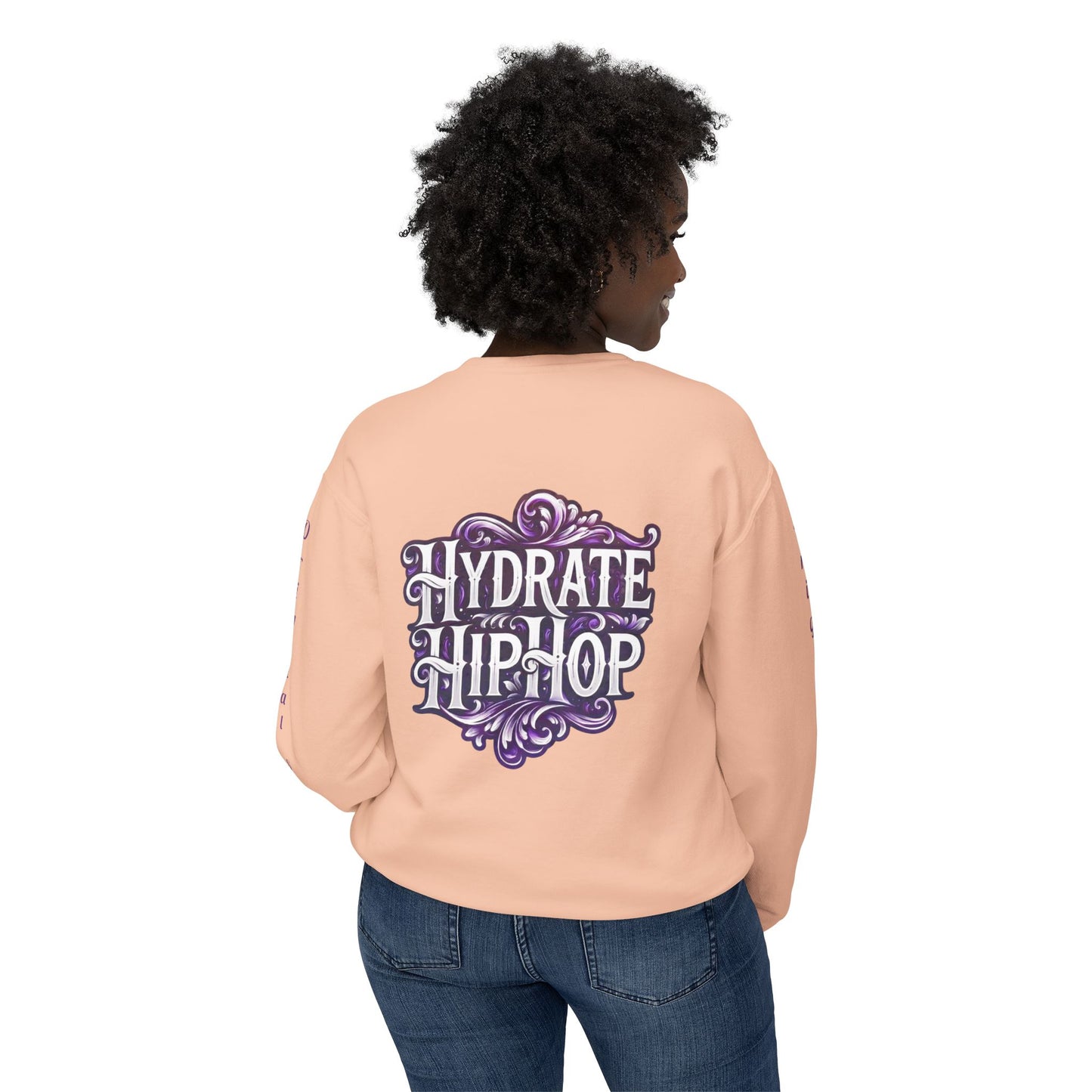 Hydrate Hip Hop Crewneck Sweatshirt — Retro Script Logo Pullover