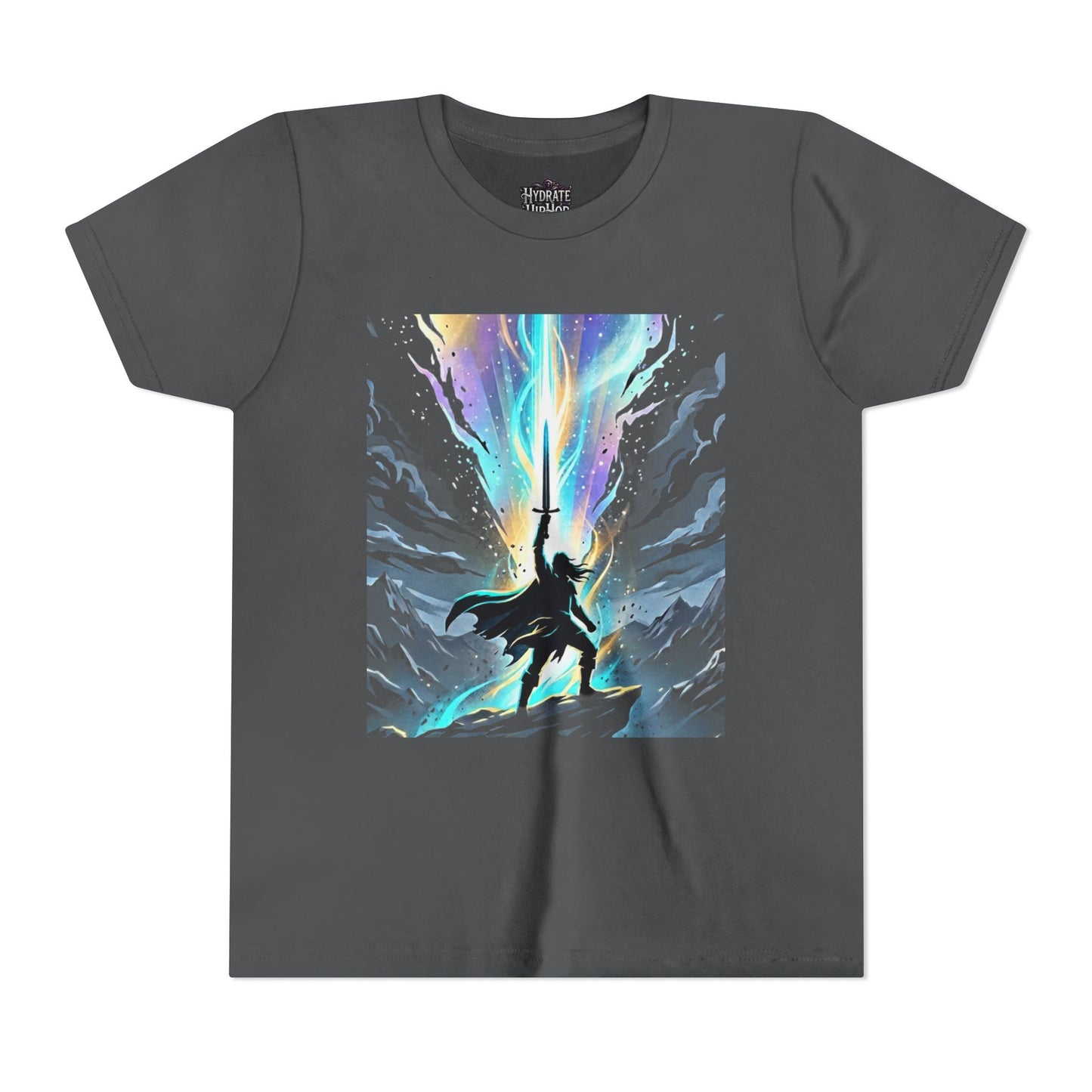 Youth Tee — Guardian of Light Fantasy Sword Graphic