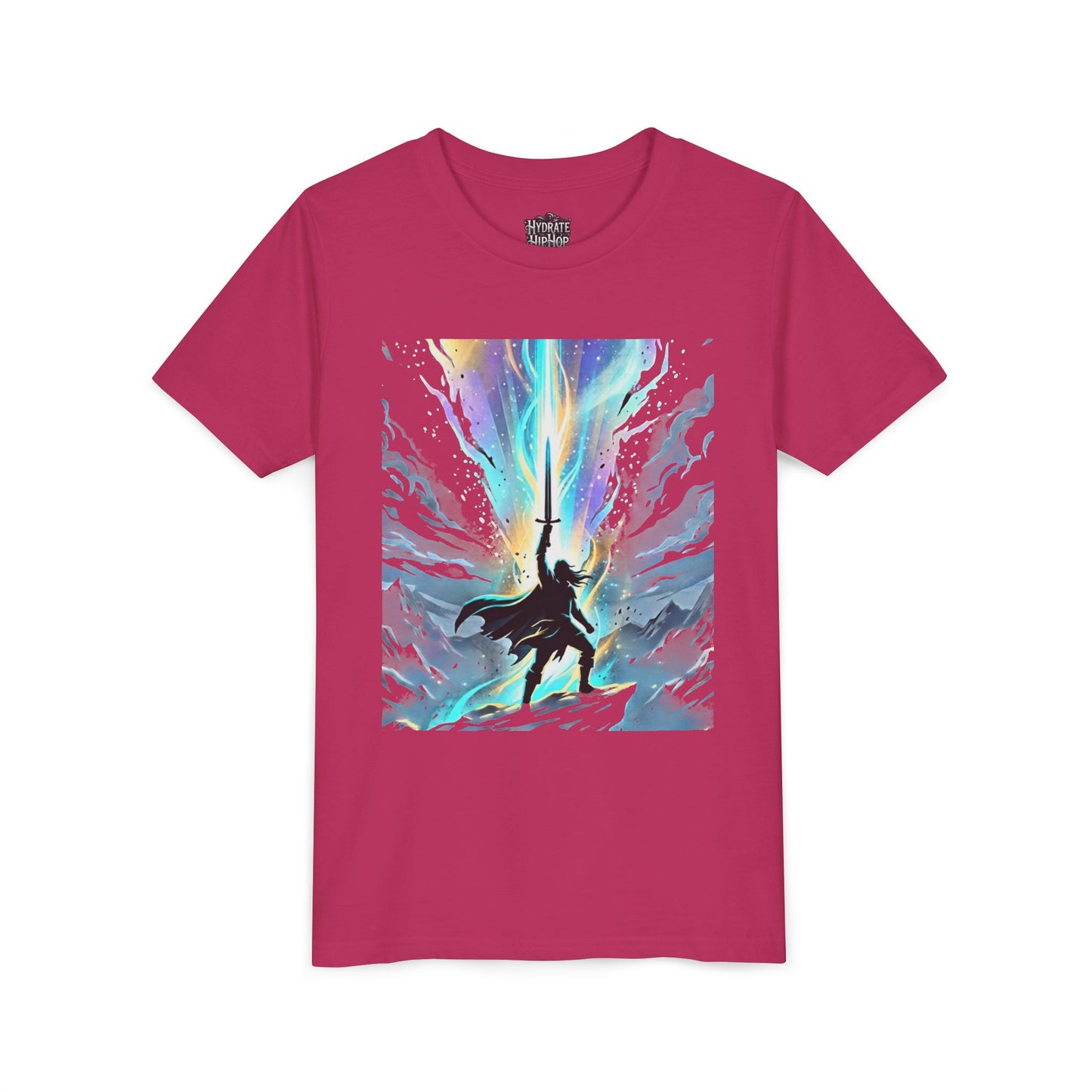 Youth Tee — Guardian of Light Fantasy Sword Graphic