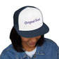 Original Soul Trucker Cap — Embroidered Purple Script Mesh Snapback
