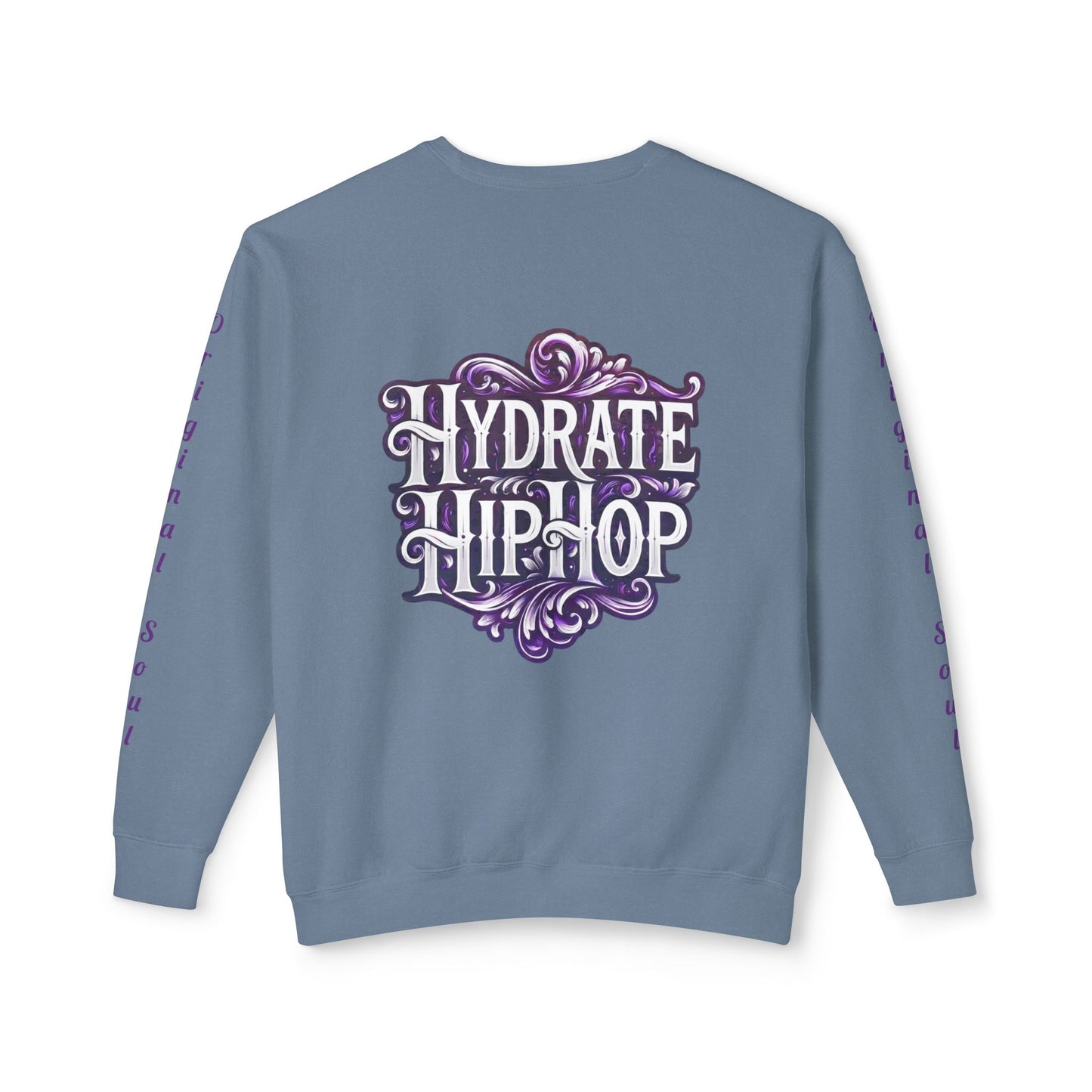 Hydrate Hip Hop Crewneck Sweatshirt — Retro Script Logo Pullover