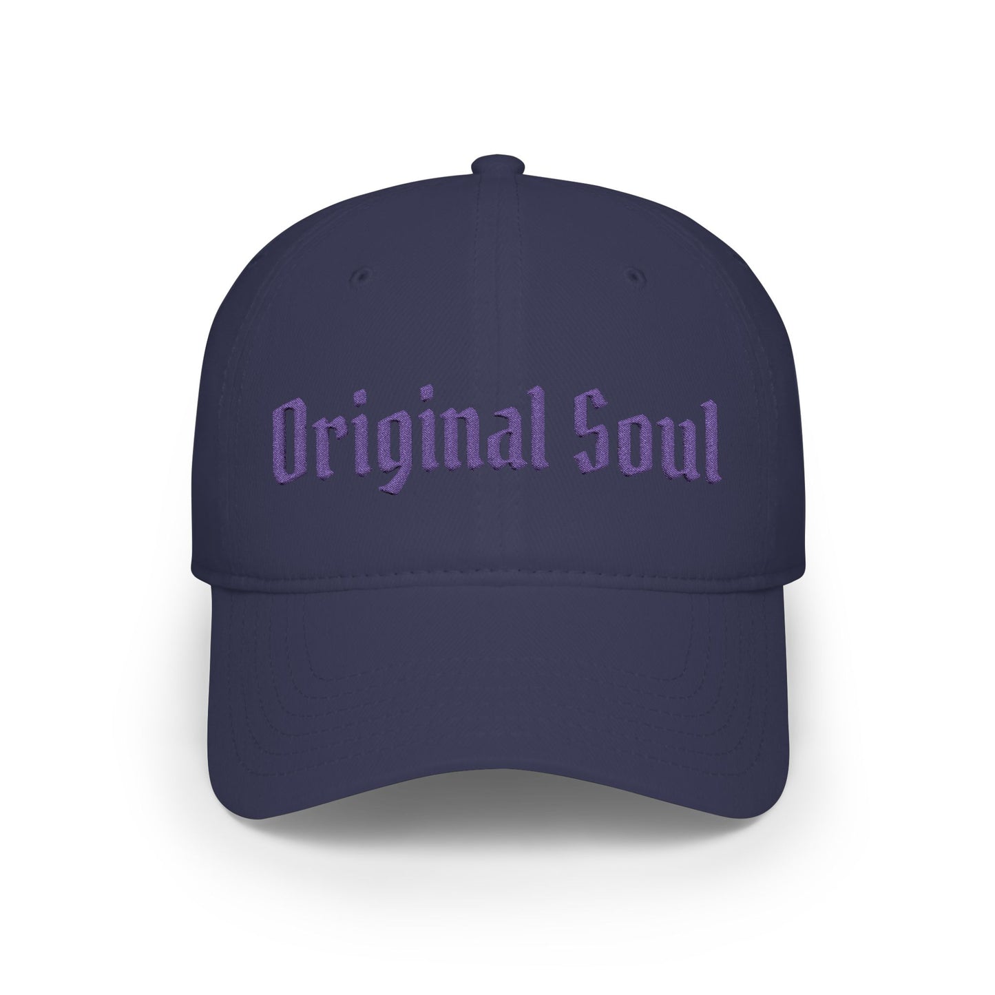 Original Soul Low Profile Baseball Cap — Retro Script Embroidered Hat