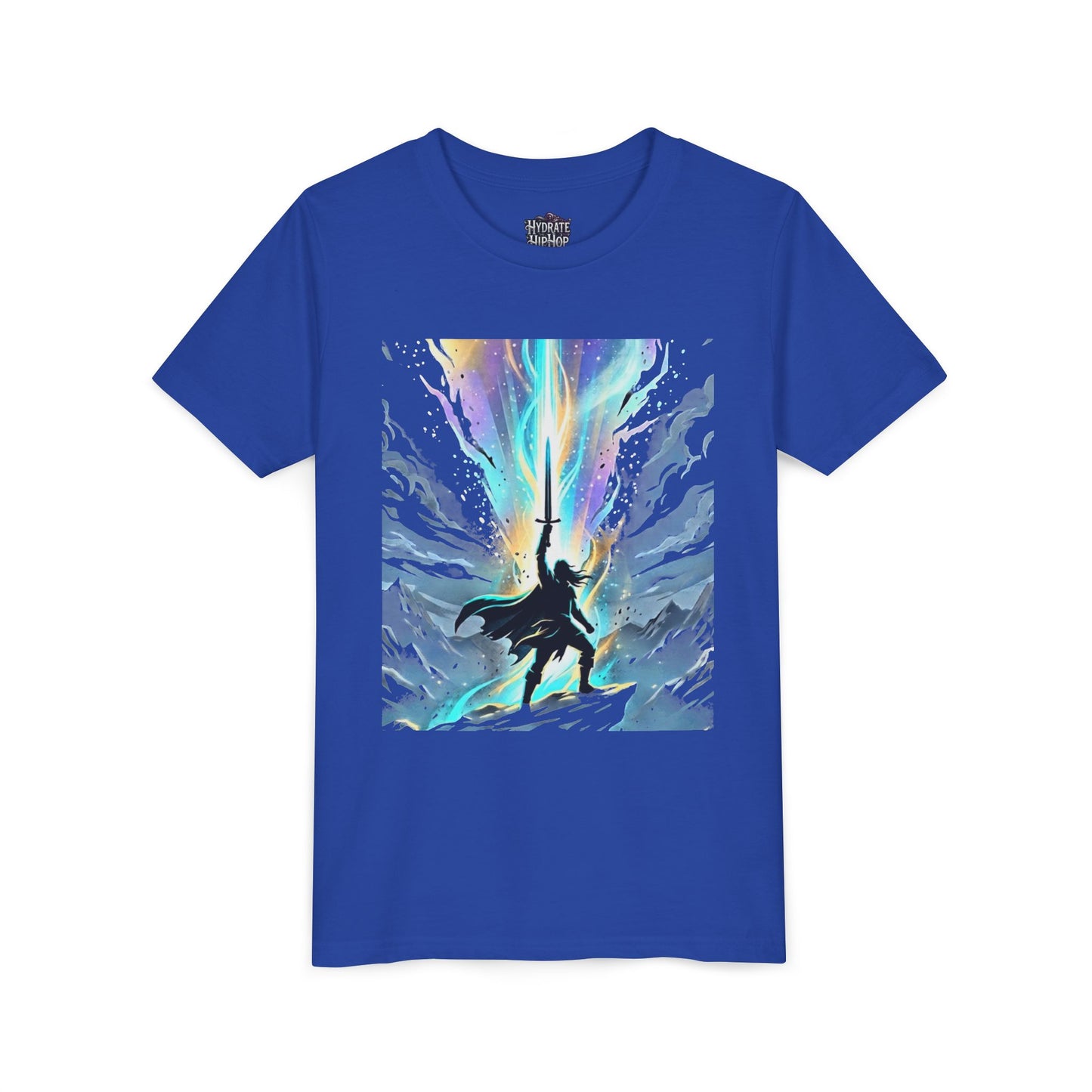 Youth Tee — Guardian of Light Fantasy Sword Graphic